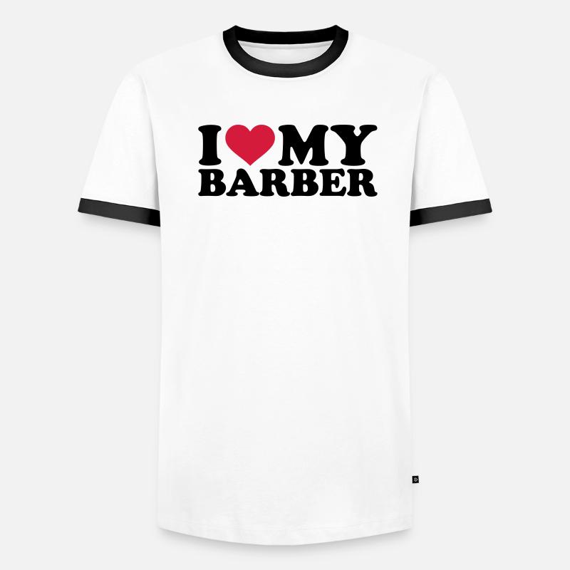 Barbier Männer Kontrast-T-Shirt