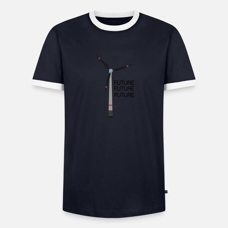 Windrad Männer Kontrast-T-Shirt