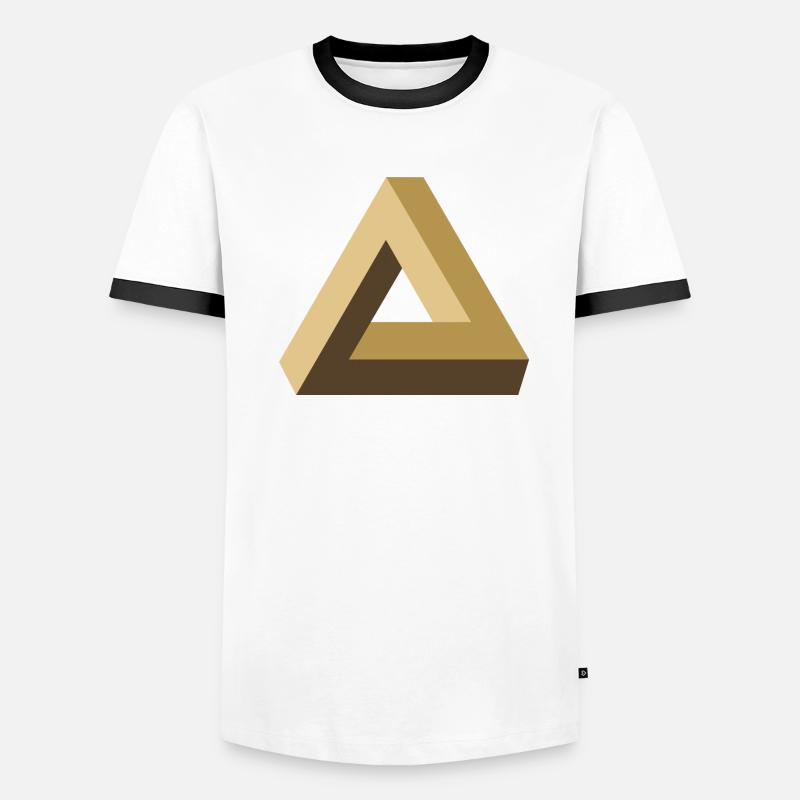 Tribar, optique, illusion, triangle, géométrie, maths T-shirt contrasté Homme