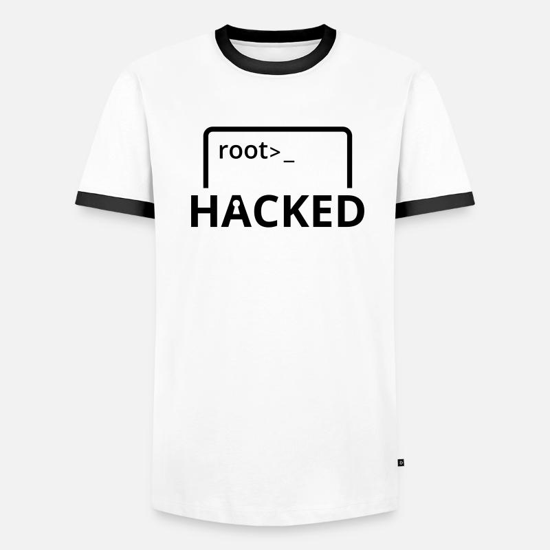 Hacked hacker computer scientist computer programmer Men's Ringer Shirt
