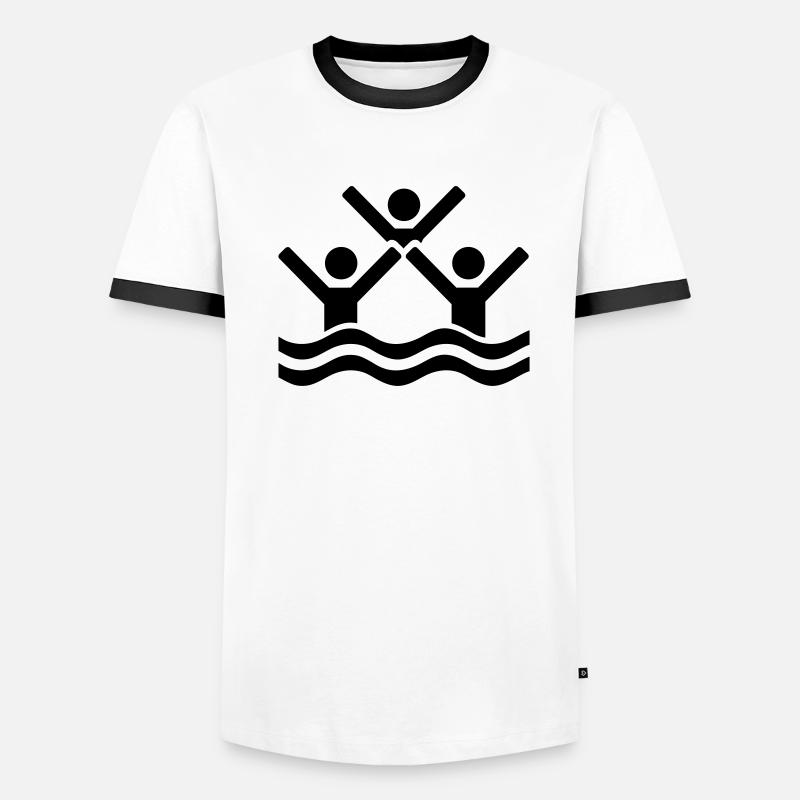 nage synchronisée T-shirt contrasté Homme