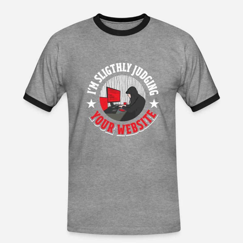 Software Entwickler Coder - Männer Kontrast-T-Shirt - Grau meliert/Schwarz