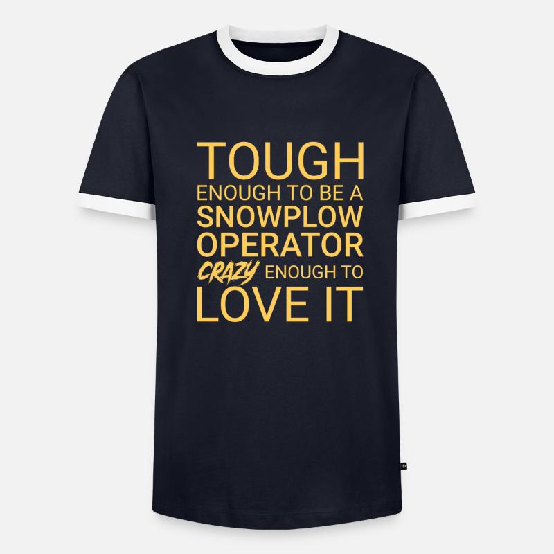 Snowplow Operator Crazy Schneepflugfahrer - Männer Kontrast-T-Shirt - undefined