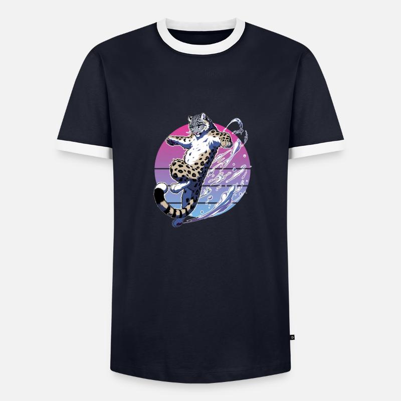 Snow Leopard Leopard White Leopard - Men's Ringer Shirt - undefined