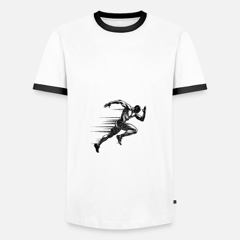 Track Runner Sprinter Sprinting 100m sprinter Men's Ringer Shirt