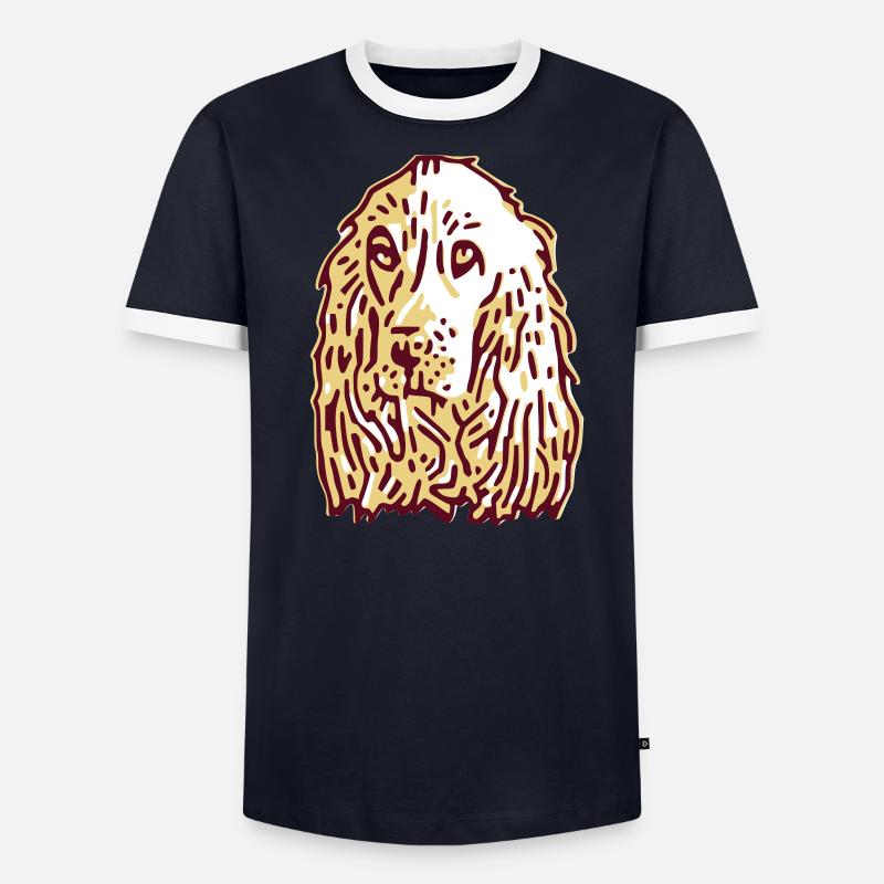 cocker Männer Kontrast-T-Shirt