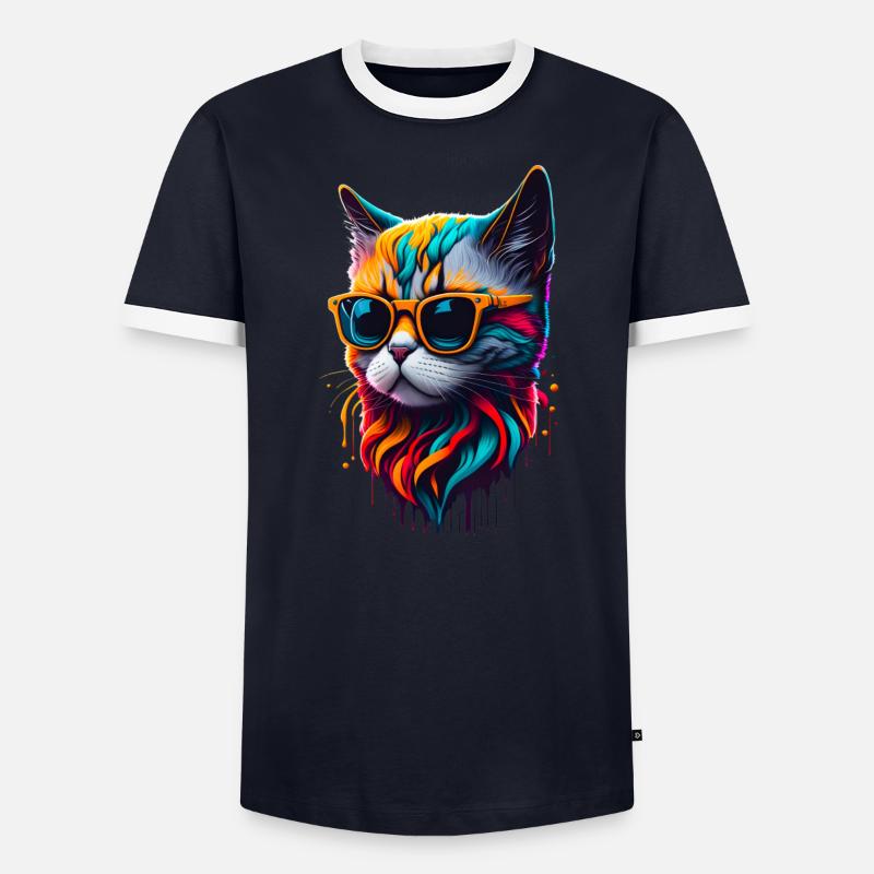 Chat mignon T-shirt contrasté Homme