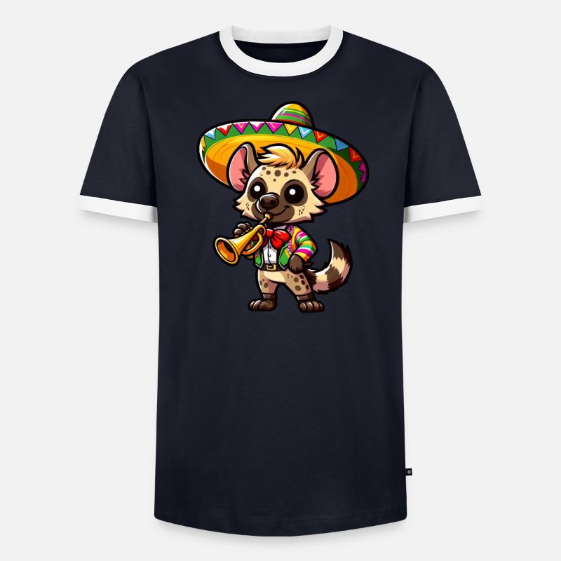 Cinco de Mayo Hyäne Trompeter - Männer Kontrast-T-Shirt - undefined