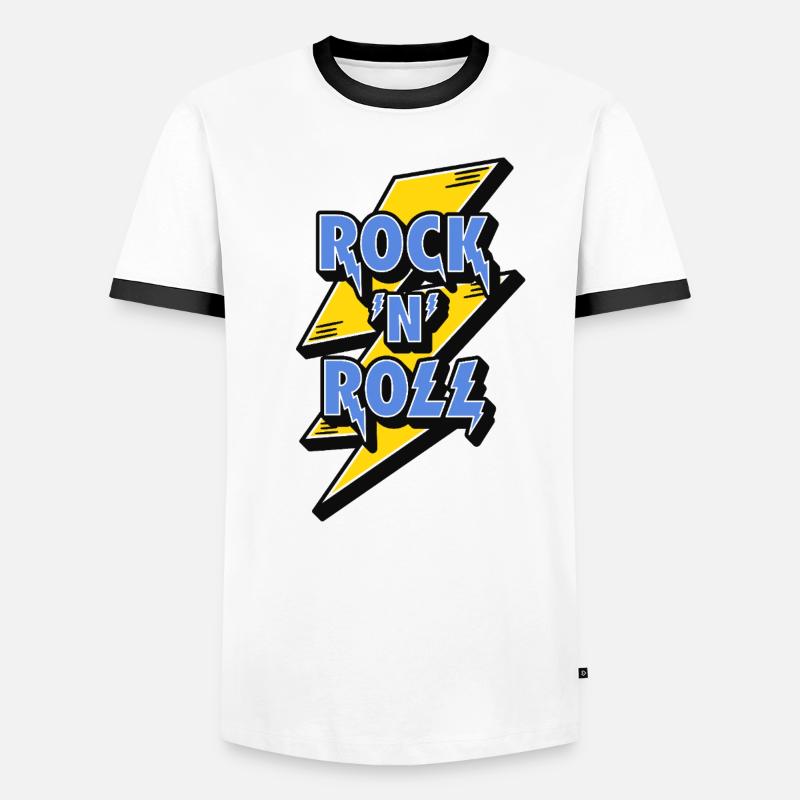 Logo Rock 'n' Roll avec éclair T-shirt contrasté Homme