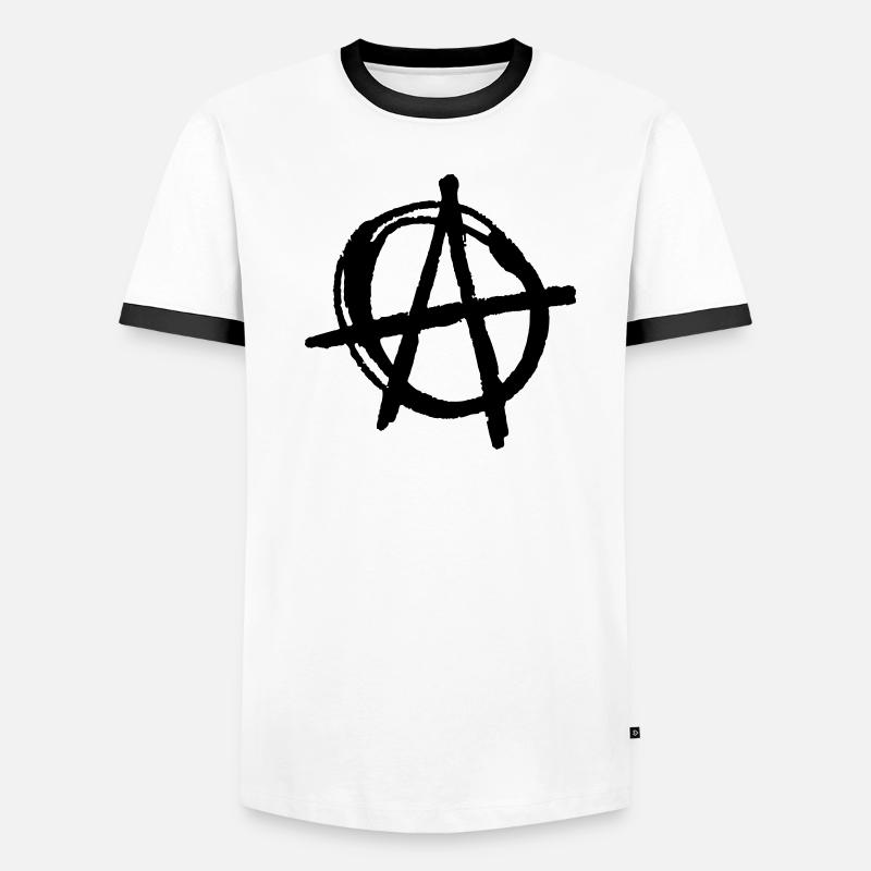 Anarchy Männer Kontrast-T-Shirt