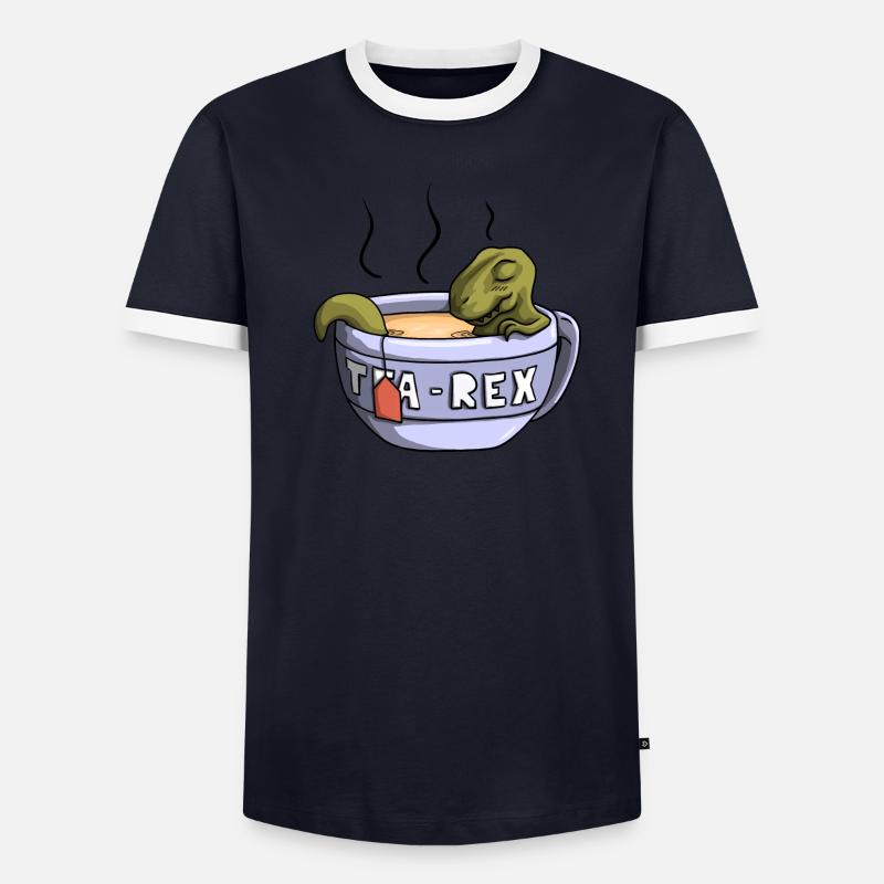 Tea-Rex Männer Kontrast-T-Shirt