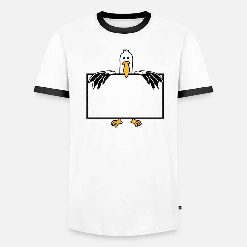 moeve mit rahmen text feld Männer Kontrast-T-Shirt