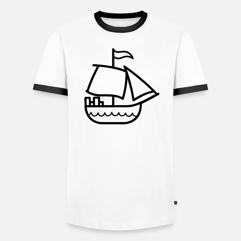 Pirate ship Men's Ringer Shirt