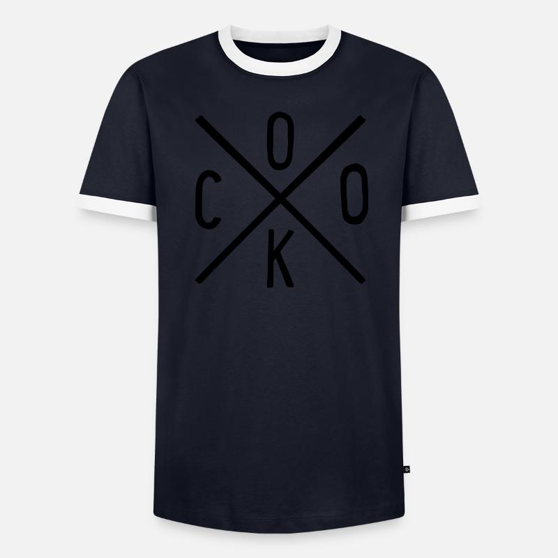 Cuire T-shirt contrasté Homme
