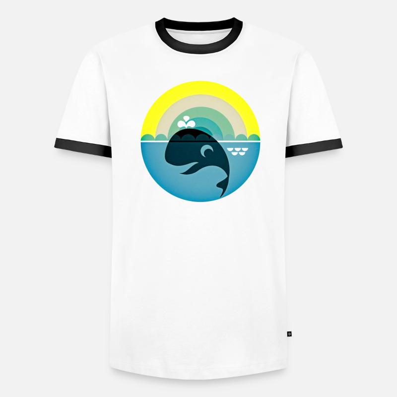 Wal Männer Kontrast-T-Shirt
