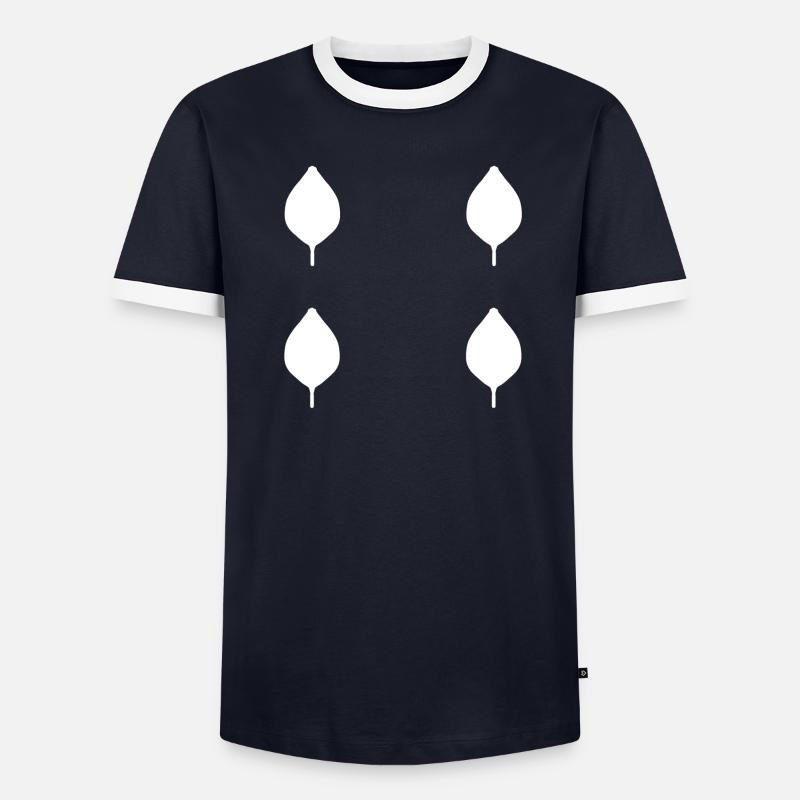 four leaves leaf nature pattern - Men's Ringer Shirt - undefined