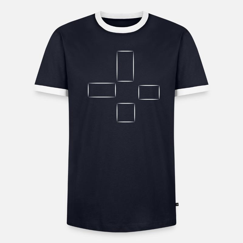 Square Pattern Four Shapes - Men's Ringer Shirt - undefined