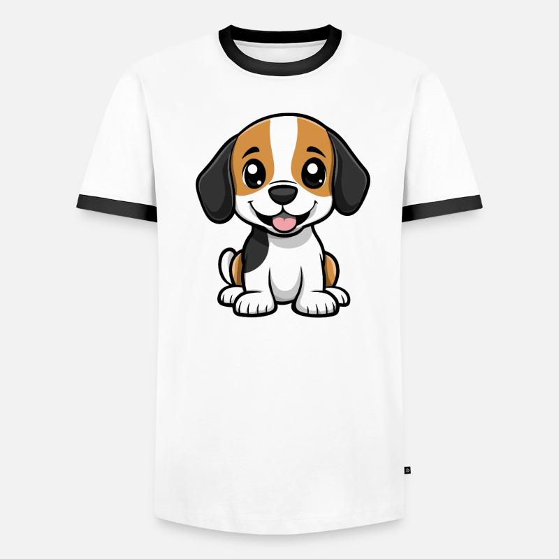 Beagle Chien Mignon T-shirt contrasté Homme