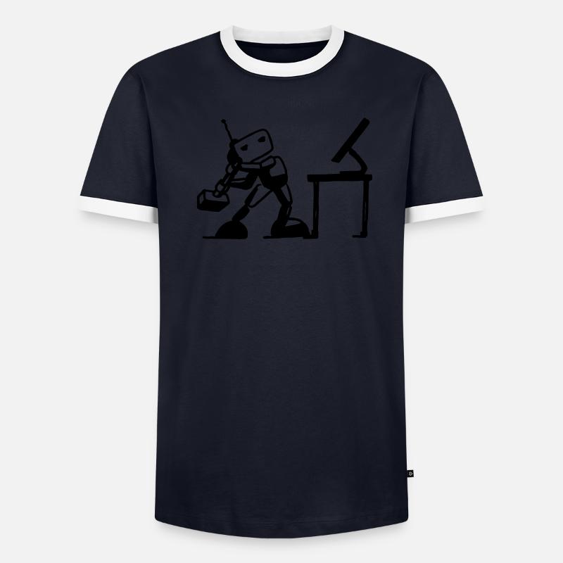 Robot-Rebelle Männer Kontrast-T-Shirt