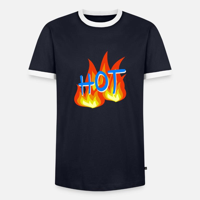 Flammes chaudes T-shirt contrasté Homme