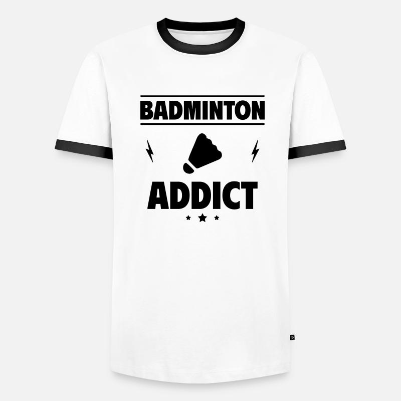 Accro au badminton T-shirt contrasté Homme