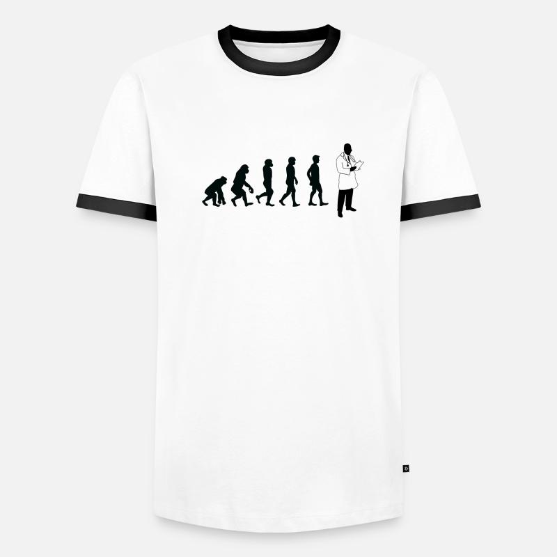 médecin de l'évolution T-shirt contrasté Homme