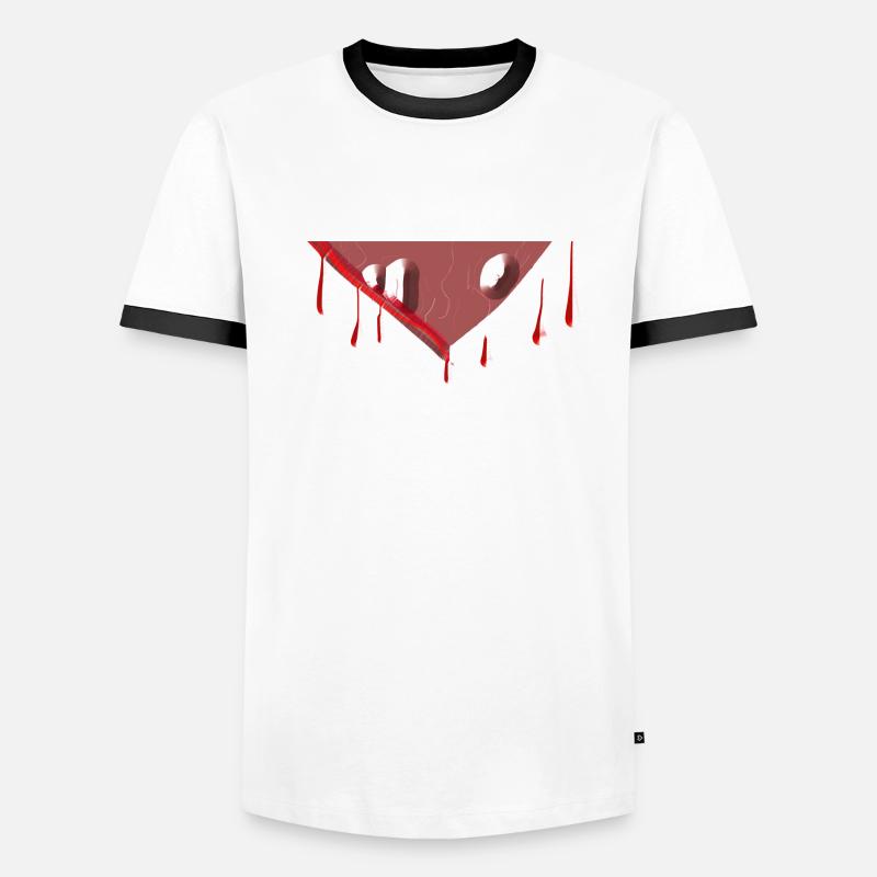 drop symbol shape red Men's Ringer Shirt