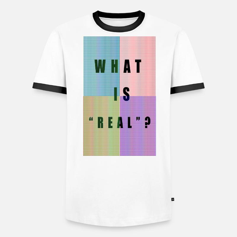 PIXELS "QU'EST-CE QUE REAL?" T-shirt contrasté Homme