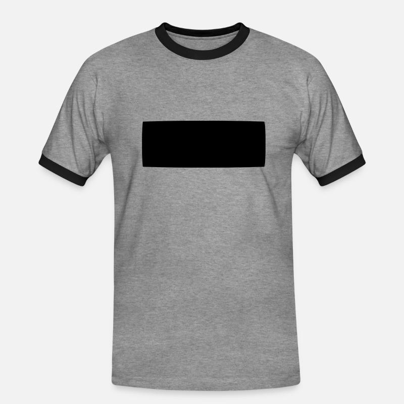 shape rectangle square shape - Men's Ringer Shirt - heather grey/black