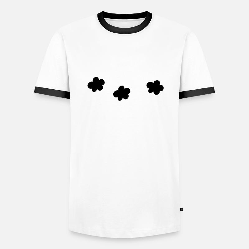 Icône En Forme De Fleur Trois Fleurs T-shirt contrasté Homme