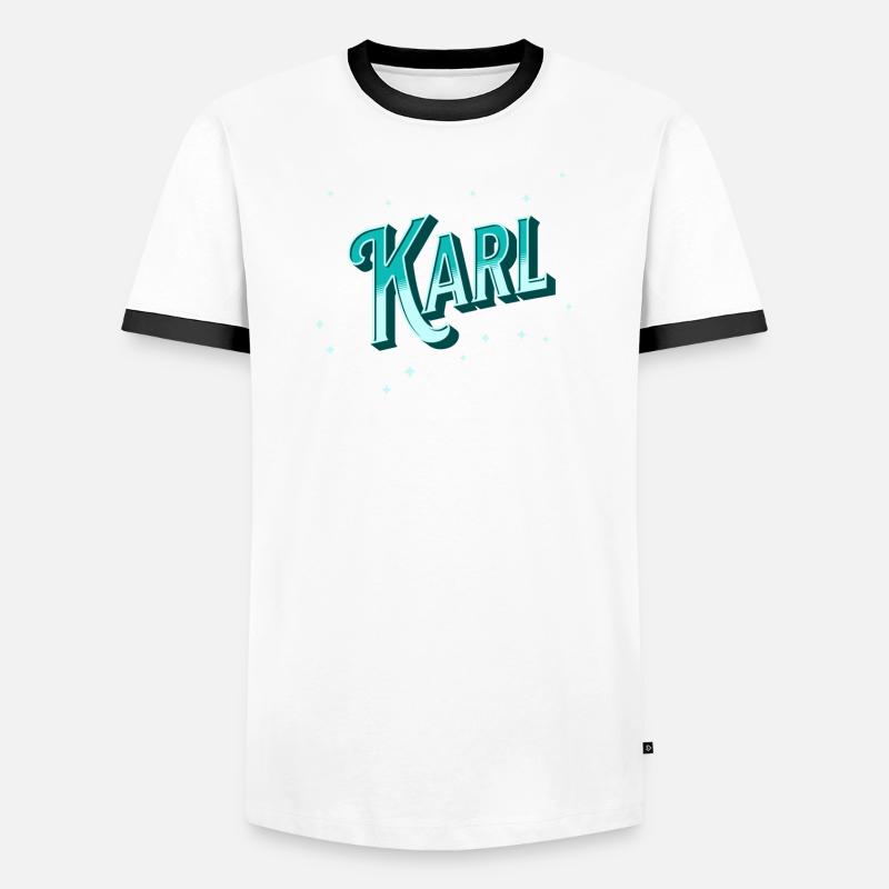 Karl name personalized Men's Ringer Shirt