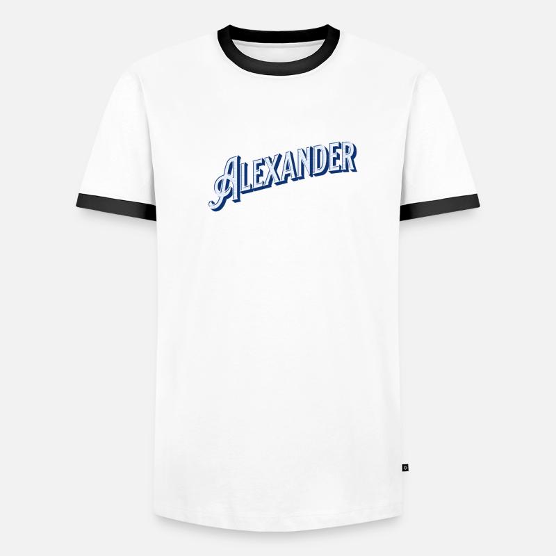 Alexander names personalized Men's Ringer Shirt