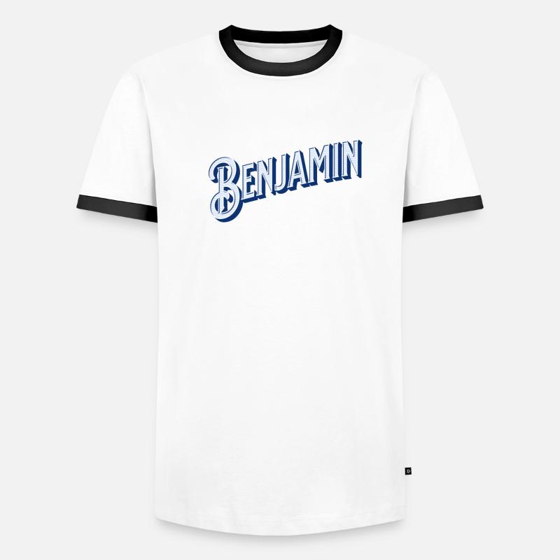 Benjamin name personalized Men's Ringer Shirt