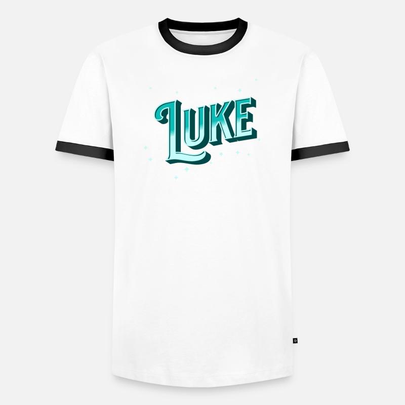 Luke name personalized Men's Ringer Shirt