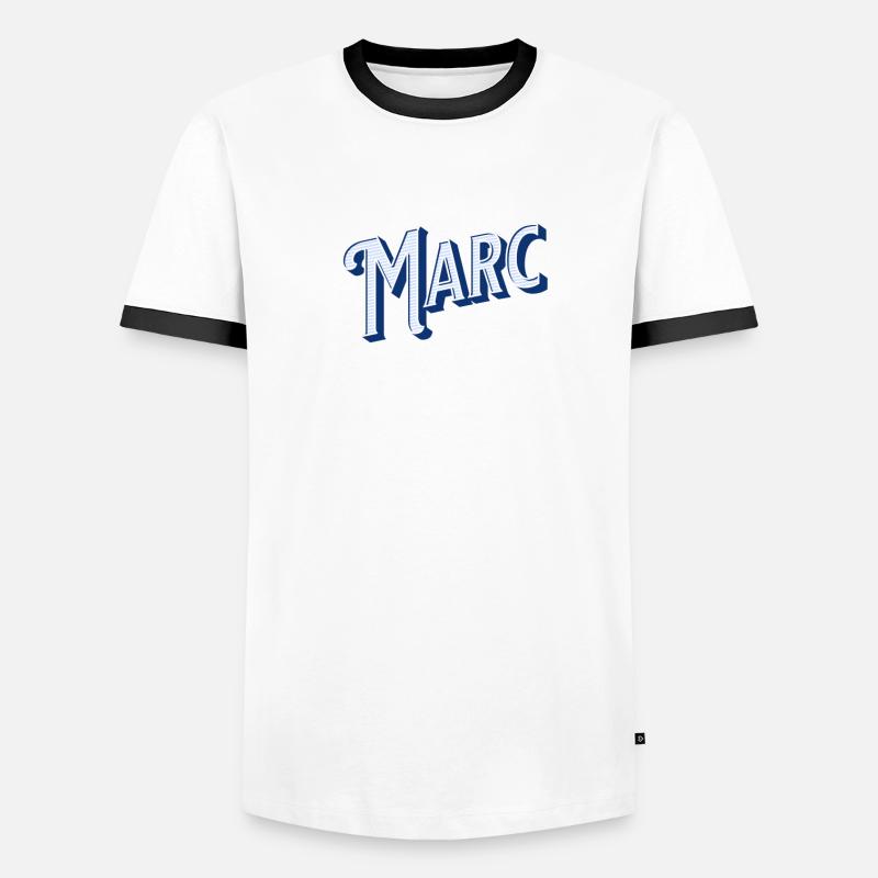 Marc name personalized Men's Ringer Shirt