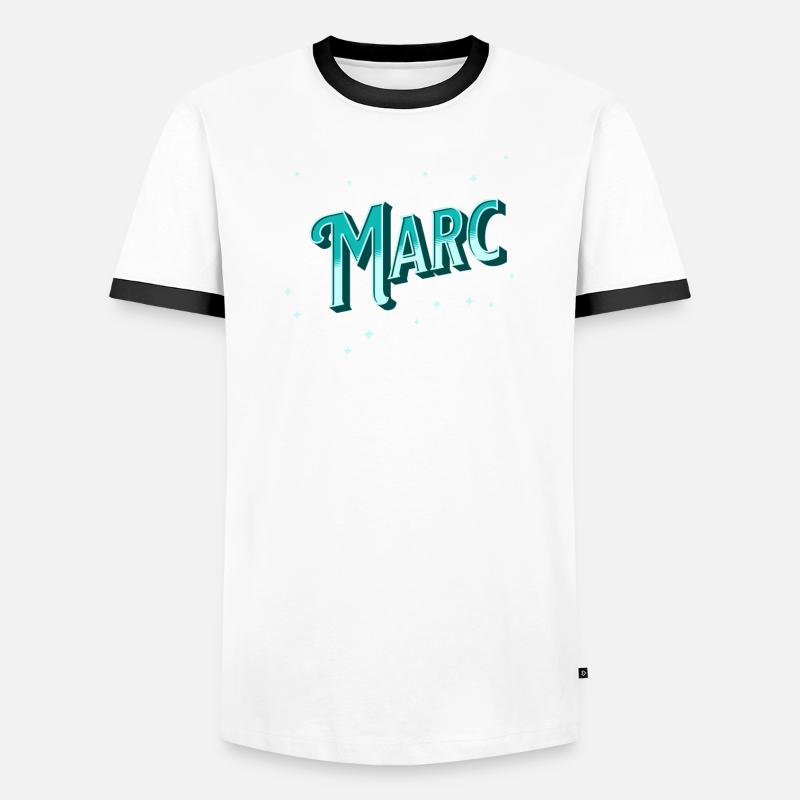Marc name personalized Men's Ringer Shirt