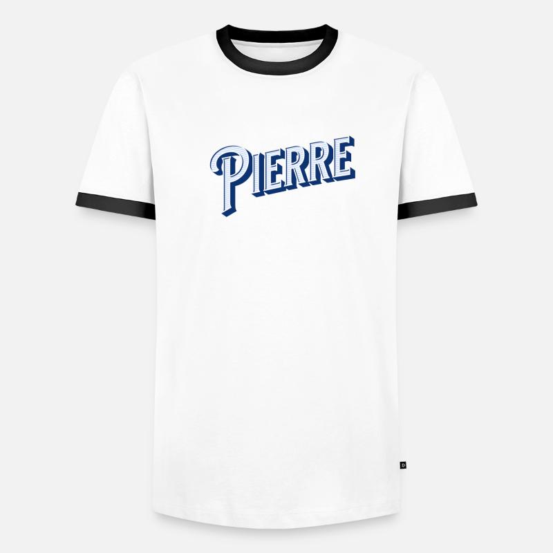 Pierre name personalized Men's Ringer Shirt