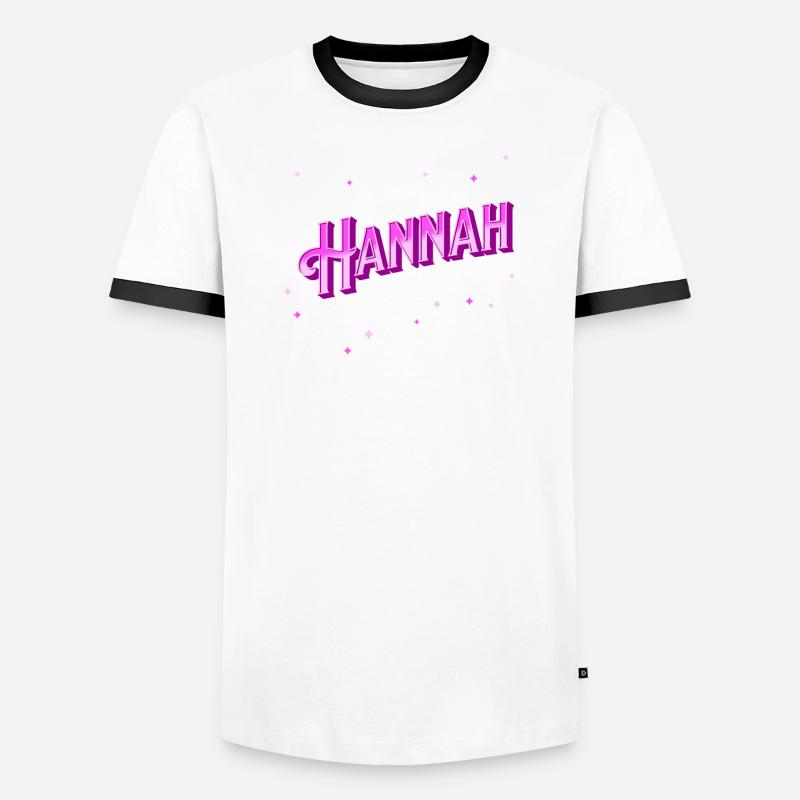 Hannah name personalized Men's Ringer Shirt