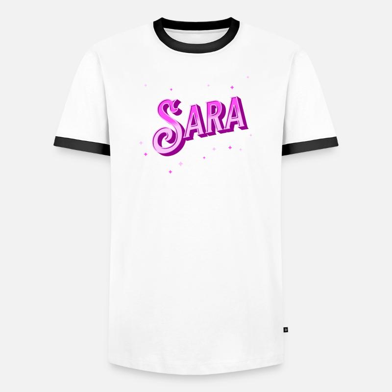 Sara name personalized Men's Ringer Shirt
