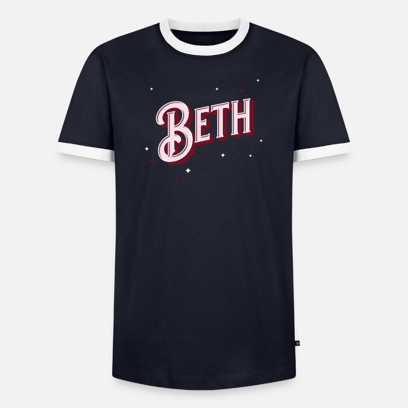 Personalized Beth name - Men's Ringer Shirt - undefined