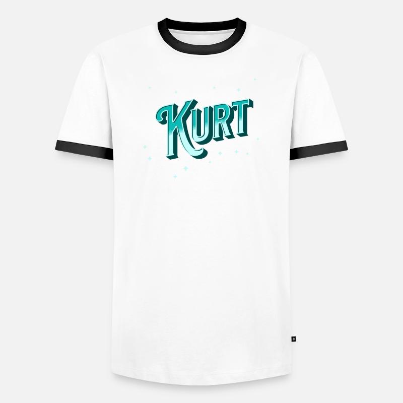 Kurt name personalized Men's Ringer Shirt