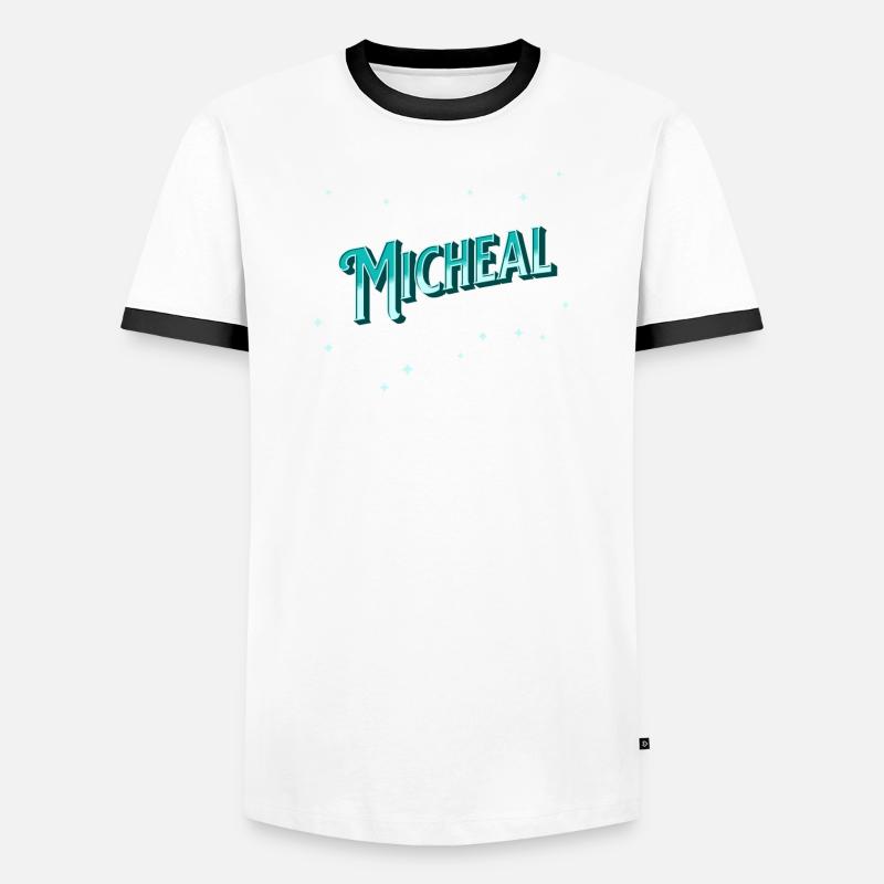 Micheal name personalized Men's Ringer Shirt