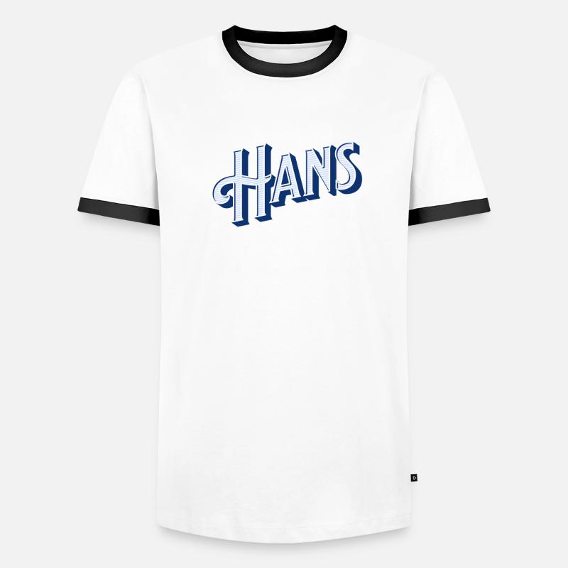 Hans' name personalized Men's Ringer Shirt