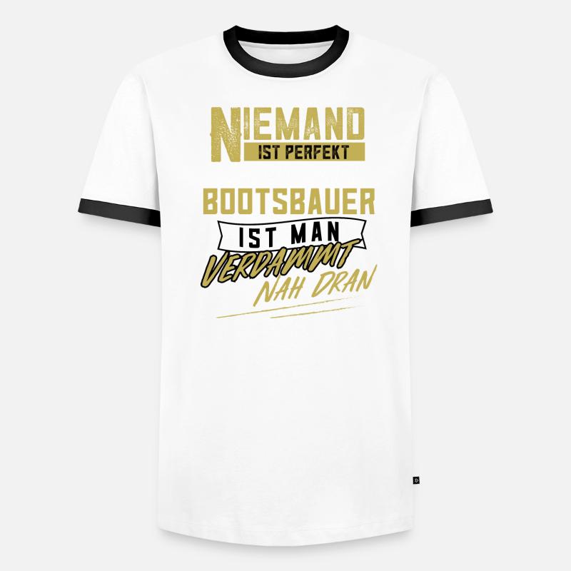 Bootsbauer Schiffsbauer Schiffbau Bootsbau Männer Kontrast-T-Shirt