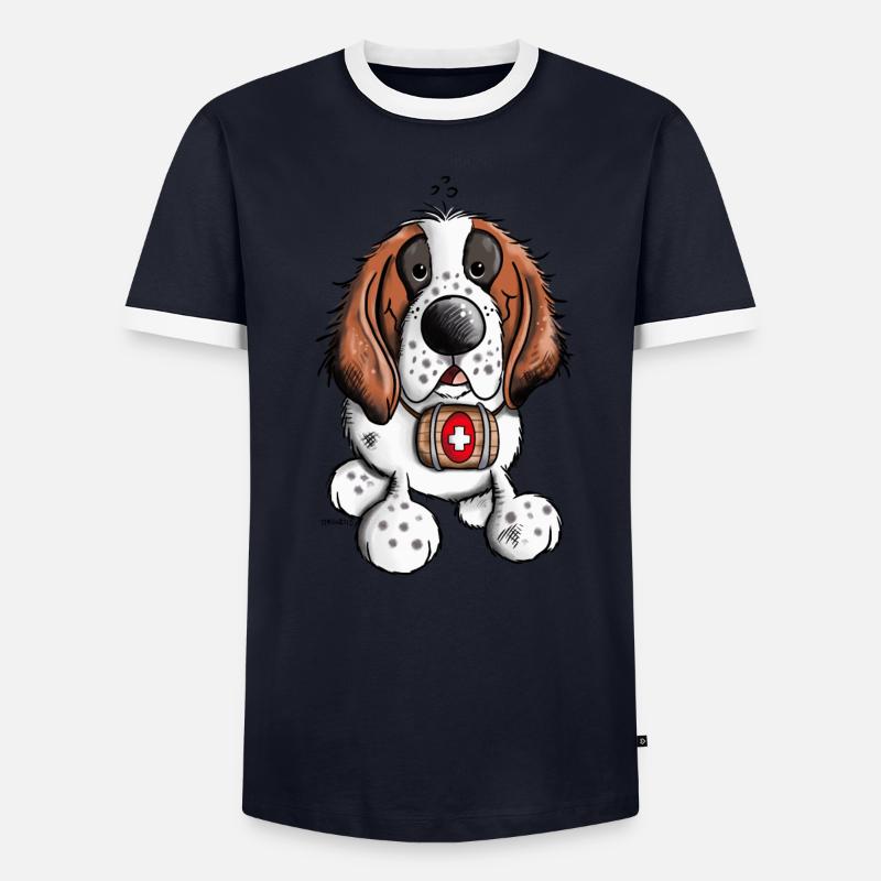 Saint Bernard T-shirt contrasté Homme