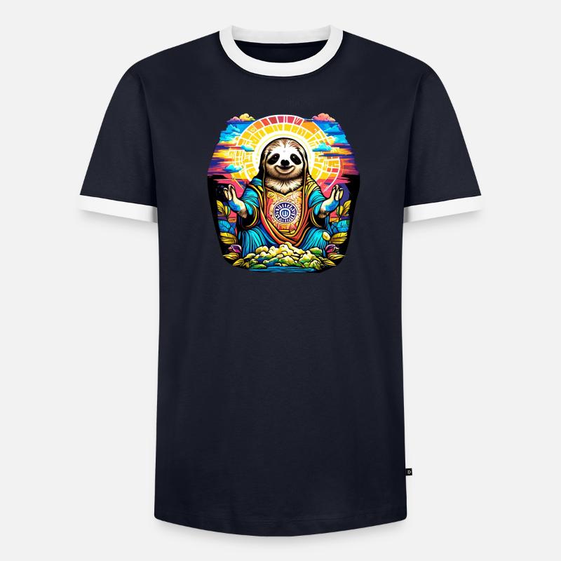 believing sloth Männer Kontrast-T-Shirt