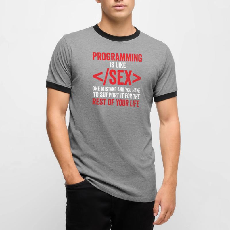 Debugging Programmierer Informatik Computer Nerd Männer Kontrast-T-Shirt