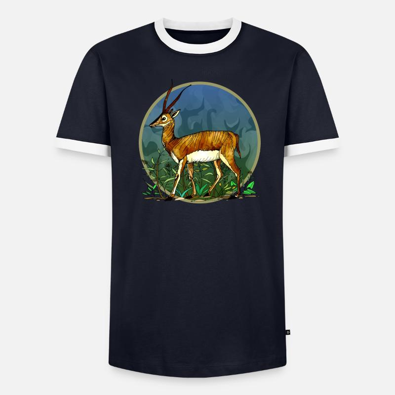 Antilope Männer Kontrast-T-Shirt