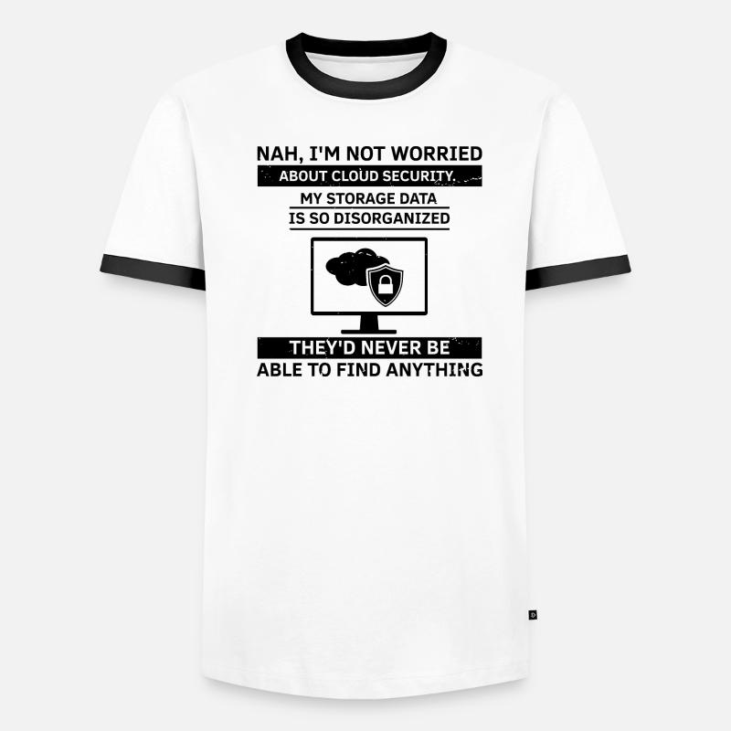 Conception de cybersécurité pour la sécurité informatique et les pirates informatiques T-shirt contrasté Homme