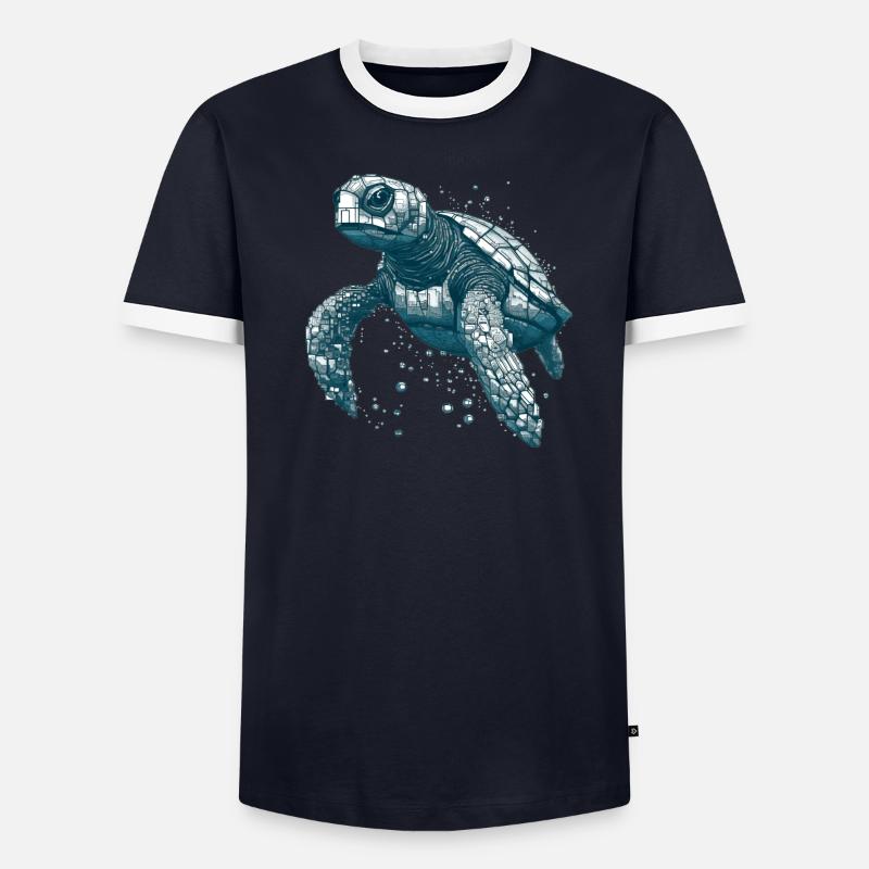 Les tortues de mer sont tout simplement de grandes créatures marines T-shirt contrasté Homme